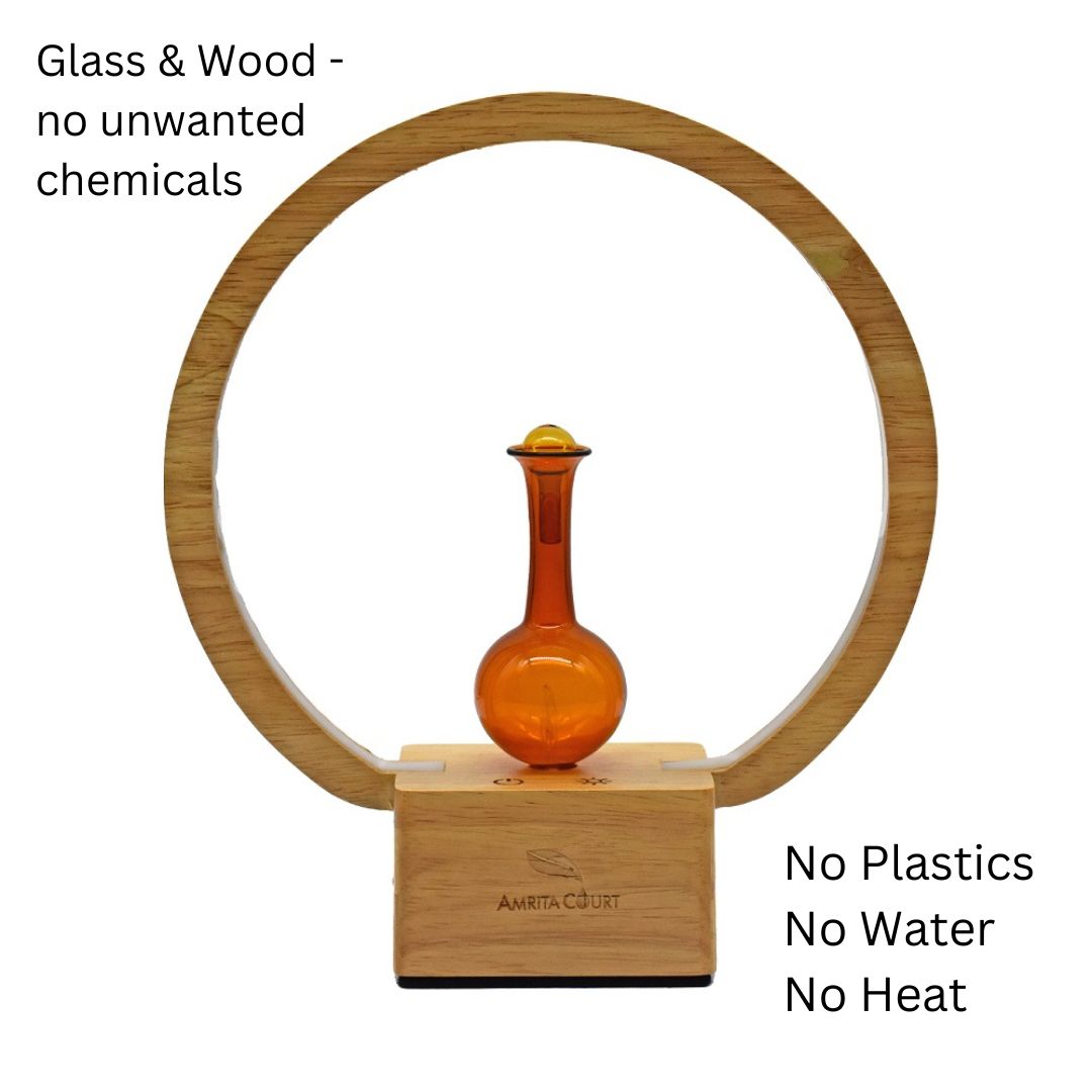 LUNA (Nebuliser+Ringlight) - Waterless Diffuser | Essential oil Burner | Aromatherapy, Glass