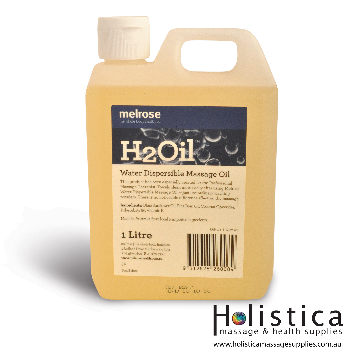 Melrose Massage H2Oil Water Dispersible 1ltr