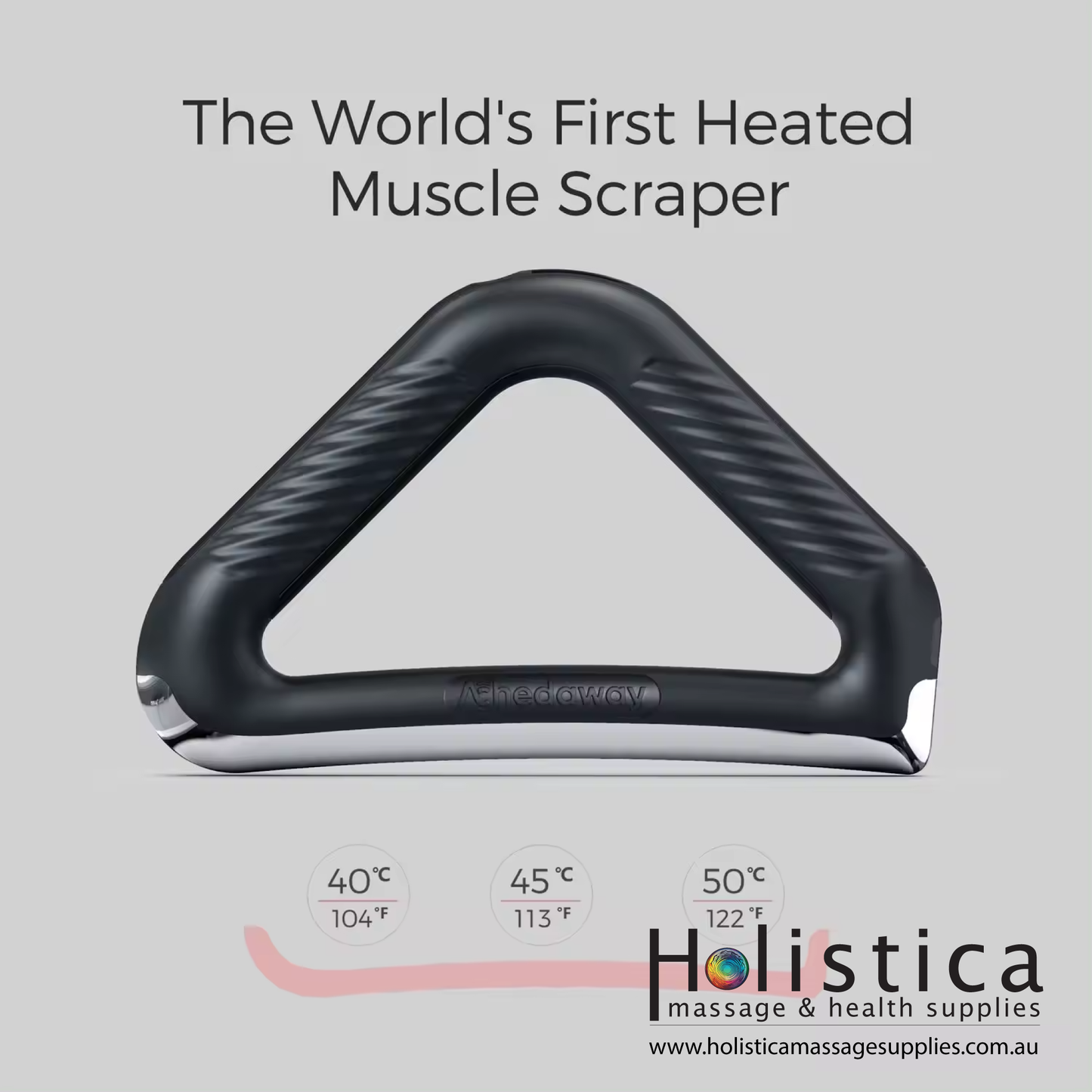 The world's first heated muscle scraper with three temperature options.