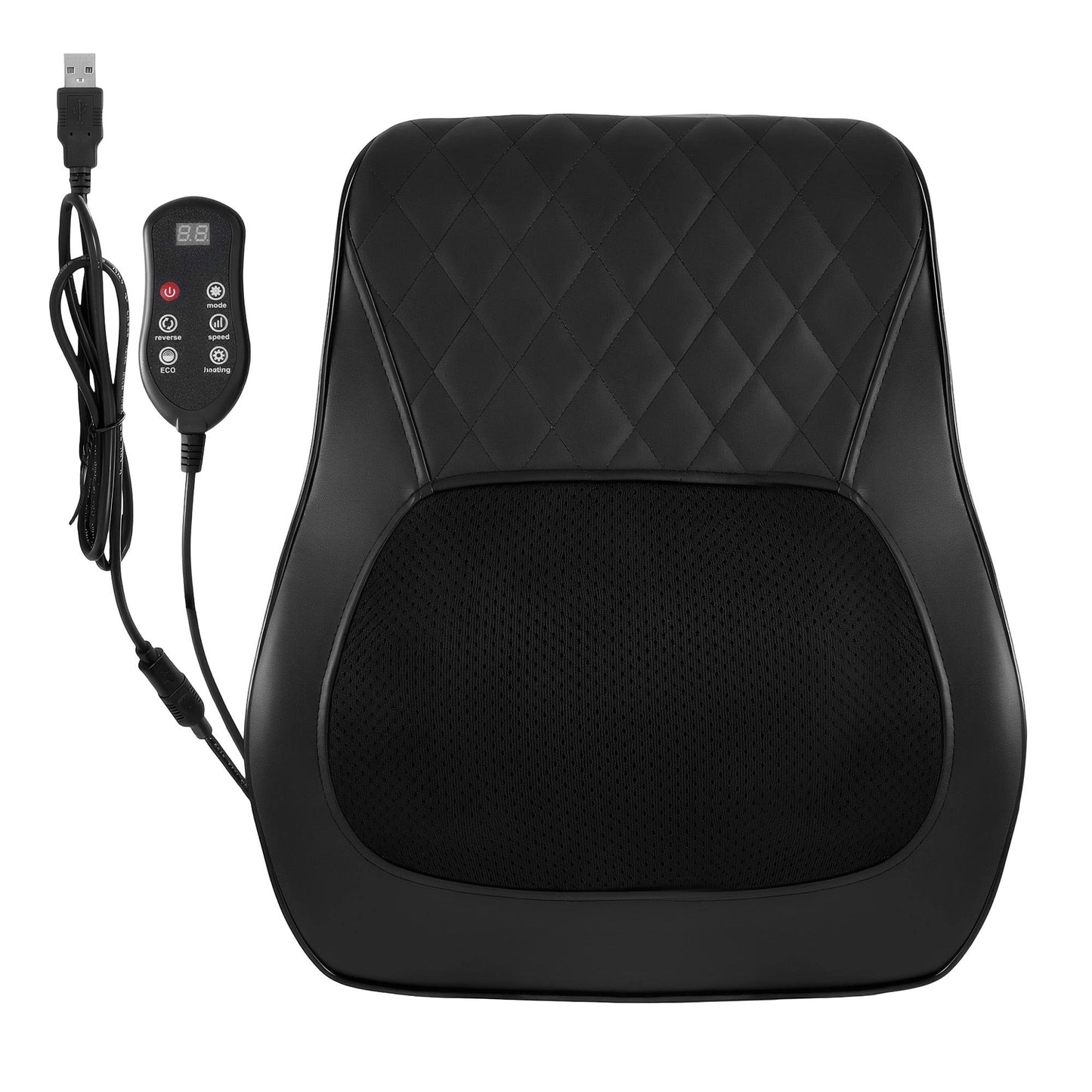 Livemor Back Massager Pillow with Heat & Traction, Neck, Shoulder Ergonomic Backrest for Office Chair & Lumbar Support- Large