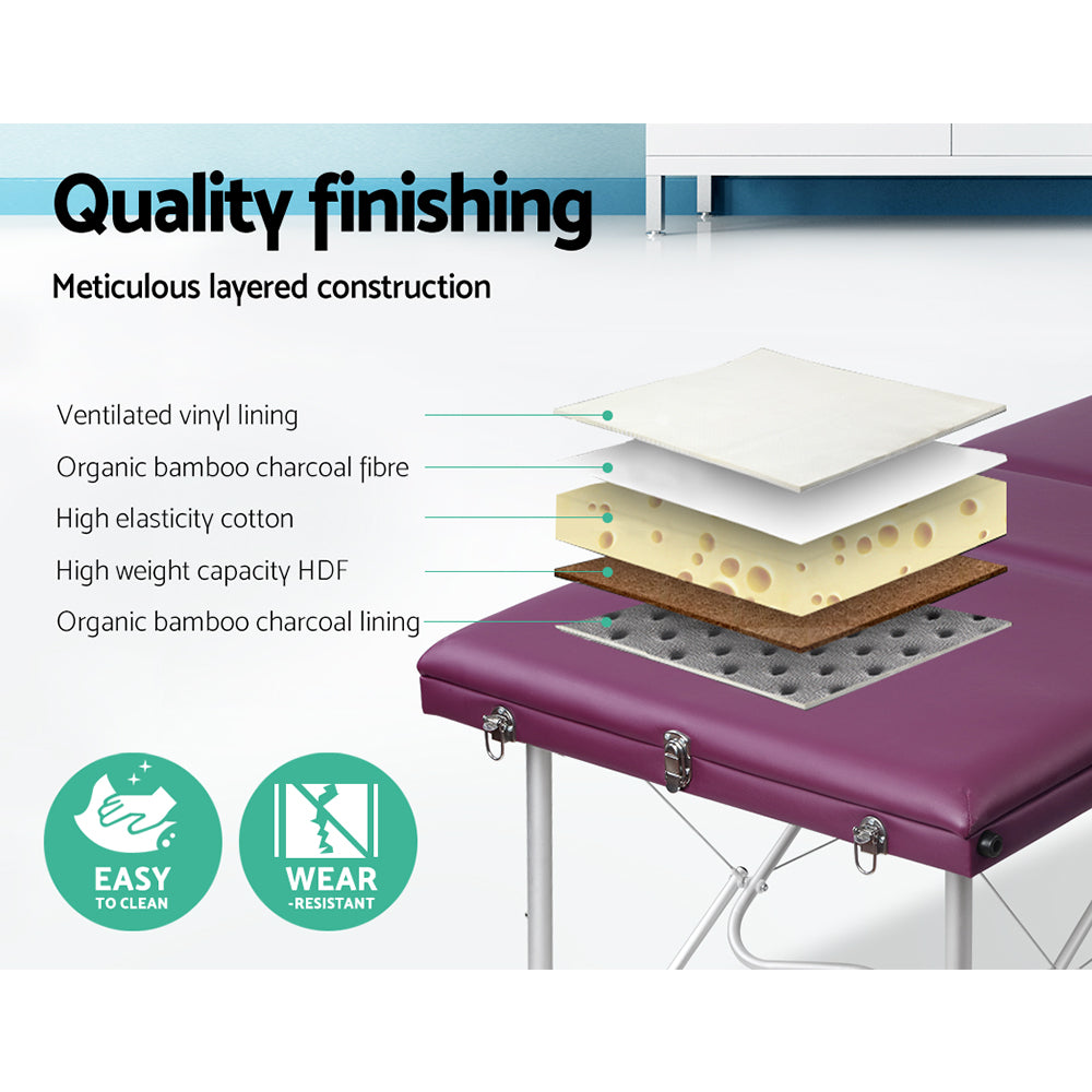 Violet Portable Massage Table- 75cm Wide