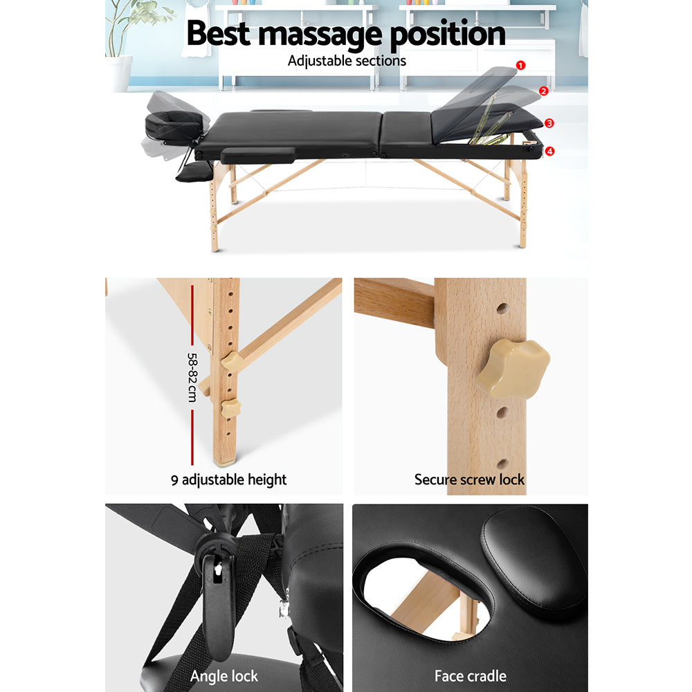Zenses Massage Table 70cm Portable