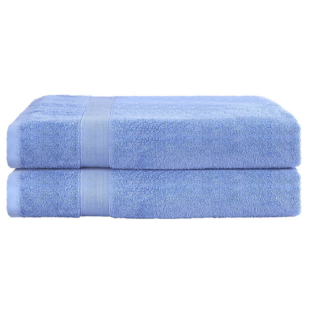 Large Bath Sheet Towels - Blue- Set of Two