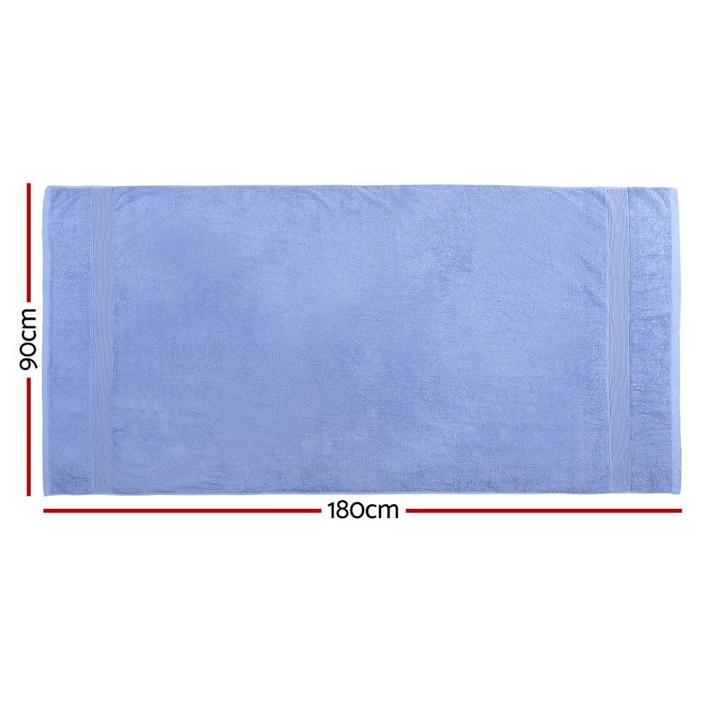 Large Bath Sheet Towels - Blue- Set of Two