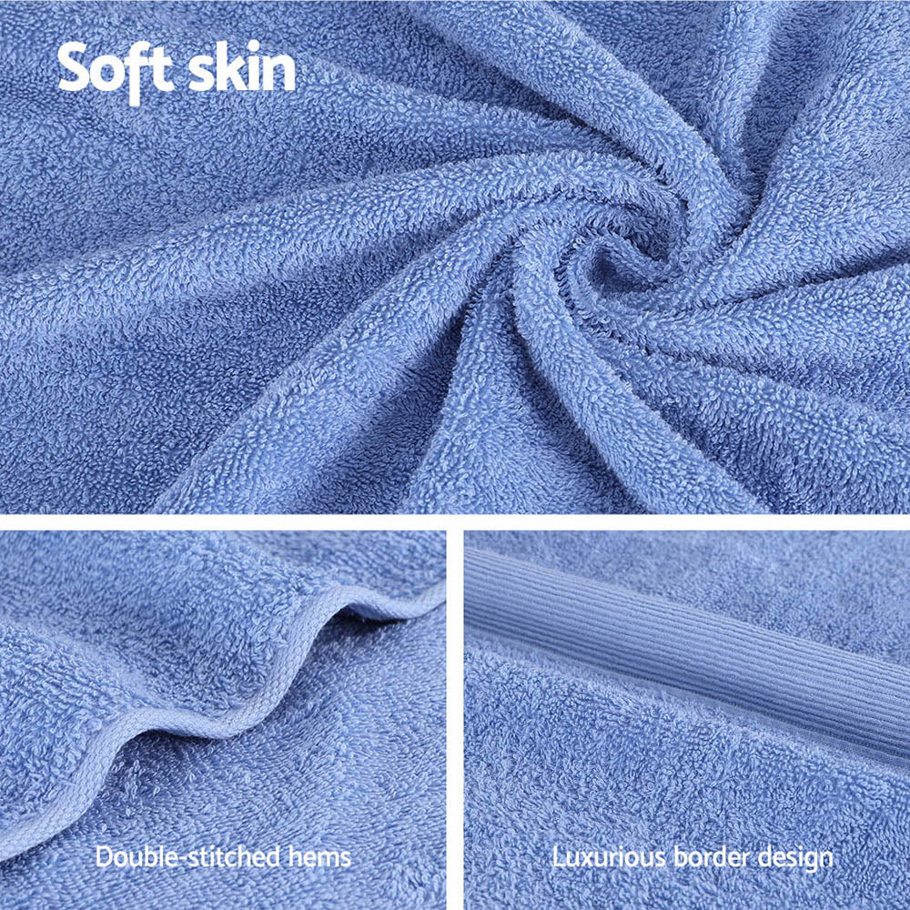 Large Bath Sheet Towels - Blue- Set of Two