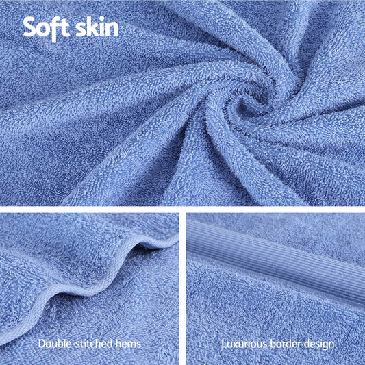 Large Bath Sheet Towels - Blue- Set of Two