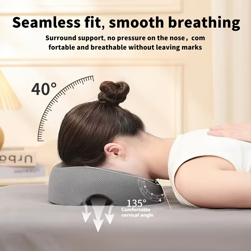 Soft O-shaped/U-shaped Face Pillow for Beauty, Massage, Ergonomic Face Pillow, Travel