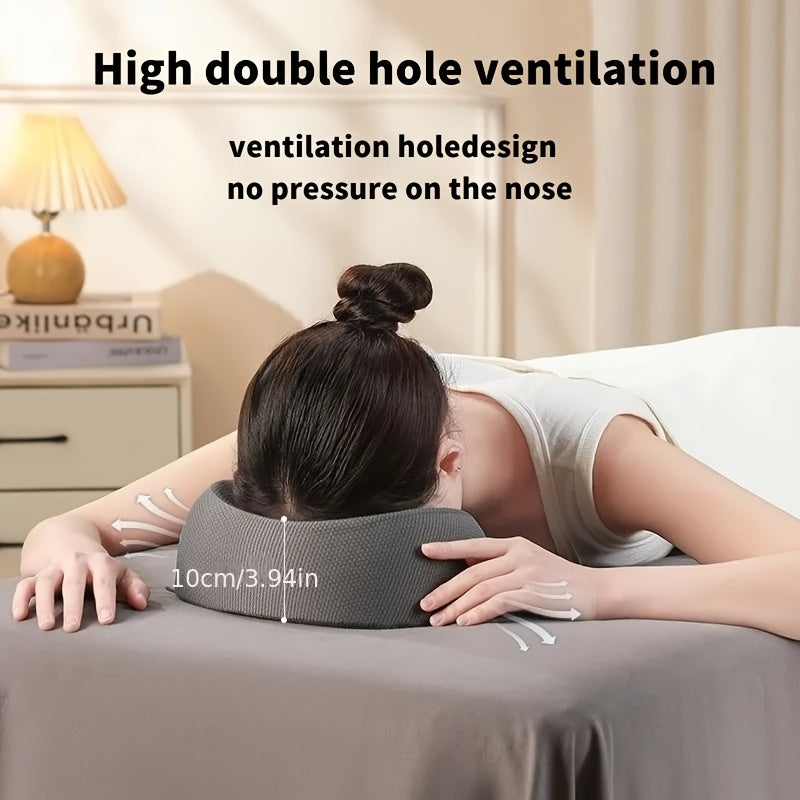 Soft O-shaped/U-shaped Face Pillow for Beauty, Massage, Ergonomic Face Pillow, Travel