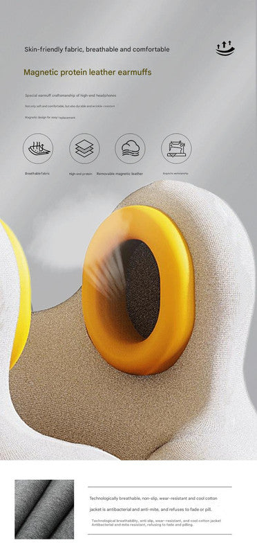 Smart Neck Pillow with Dual Noise Reduction, HIFI Bluetooth Music & Graphene Heating - Sleep Elf" Travel Pillow (Navy blue)